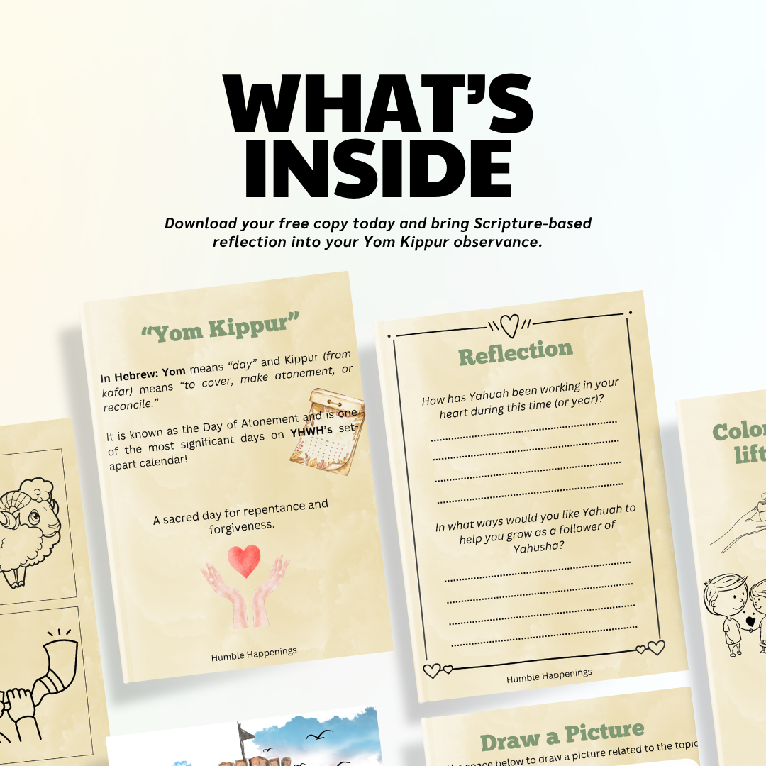Free Yom Kippur Worksheet